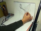 3D Drawing How to draw 3D ART(Residents on the sketchbook) 3Dアートの制作風景
