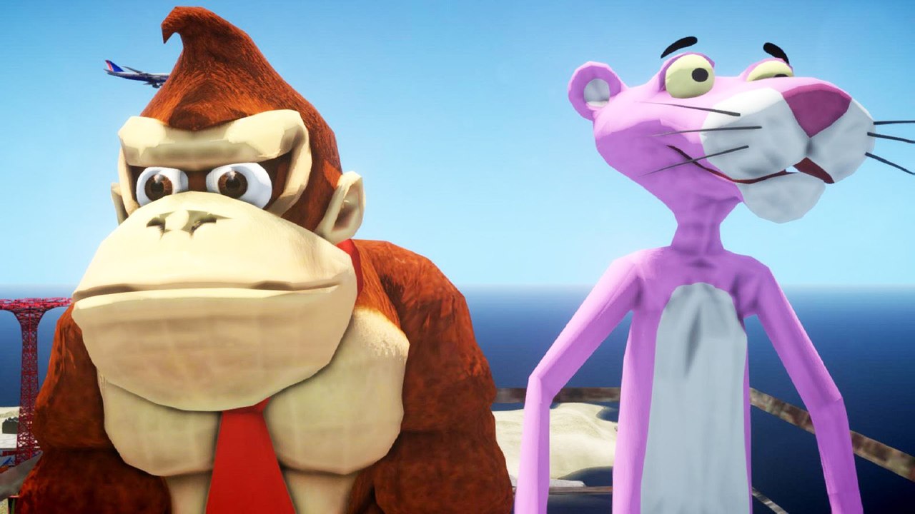 Donkey Kong VS Pink Panther - GREAT BATTLE