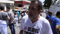 Profissionais de saúde protestam no Rio