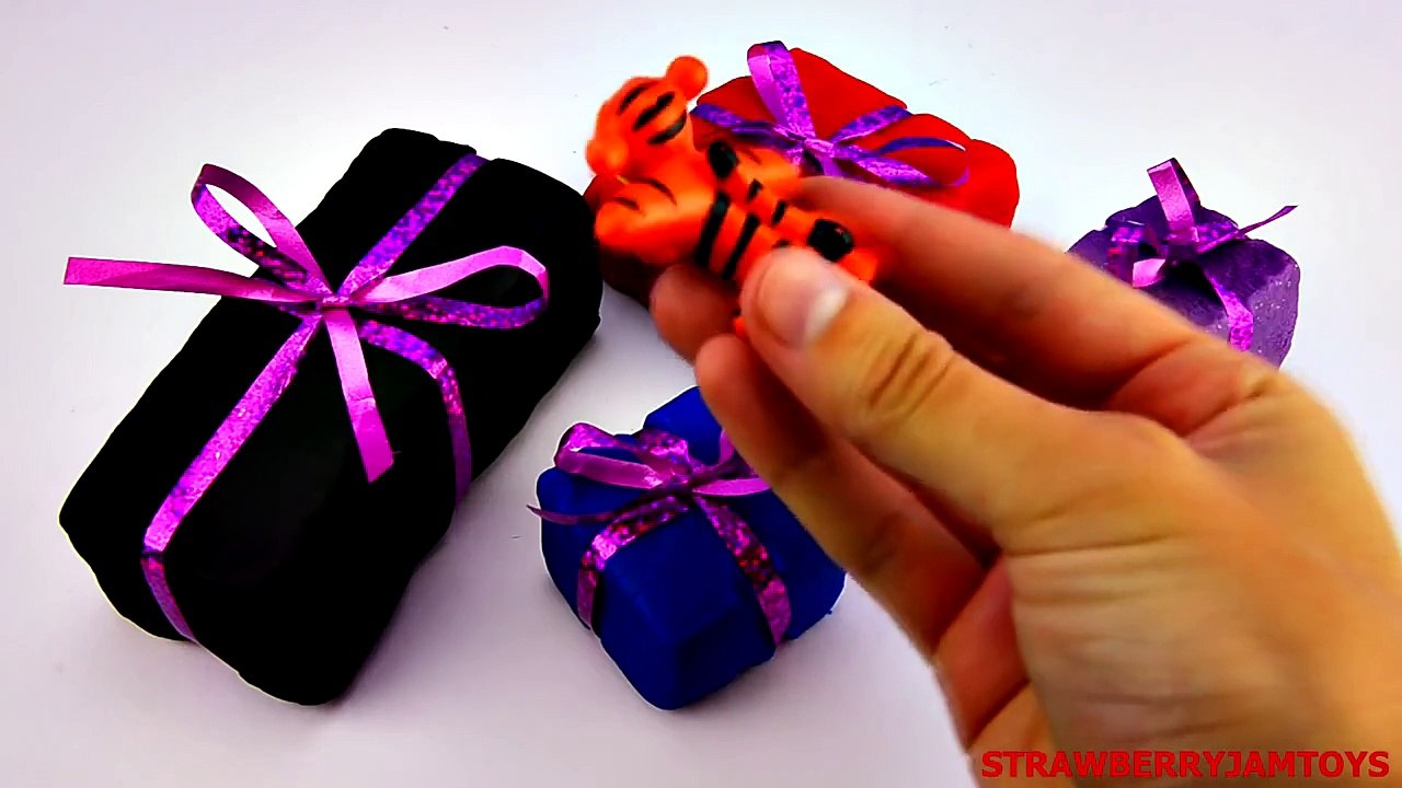 Frozen Play Doh Spiderman Spongebob My Little Pony Tigger Christmas Surprise Eggs StrawberryJamToys