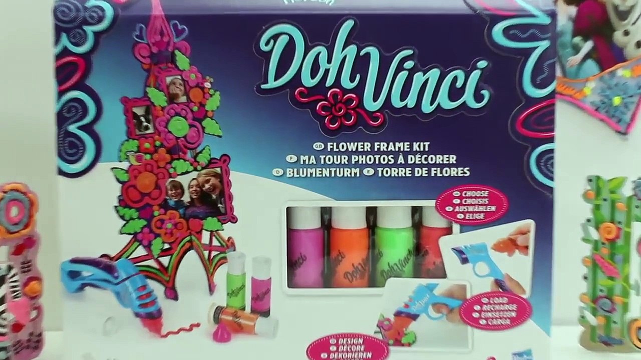 Play Doh Vinci Flower Frame Kit with Frozen DIY Playdoh Vinci Blumenturm Torre de Flores