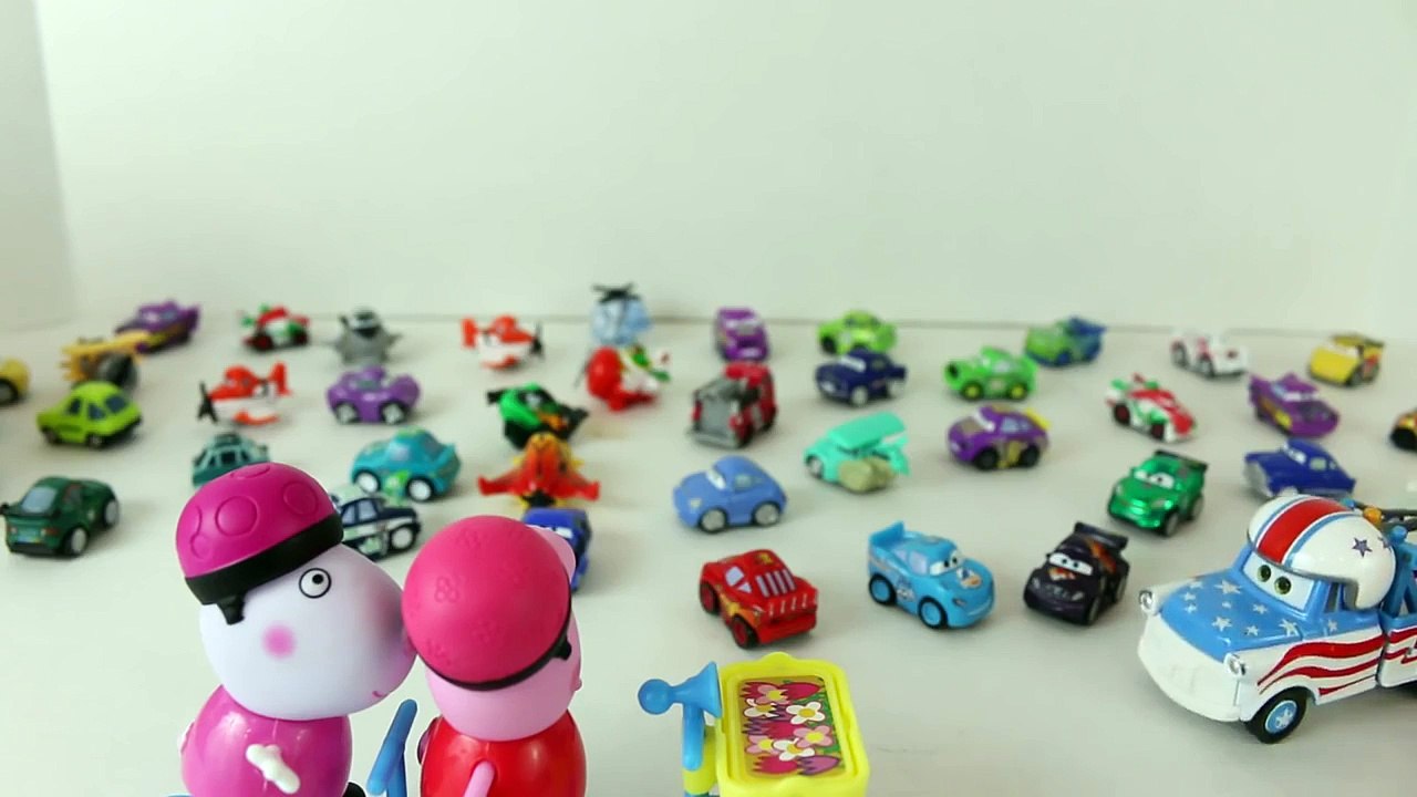 suzy sheep Peppa Pig and Suzy Sheep Bicycle Together Narrated by Disney Cars Mater the Greater Toy