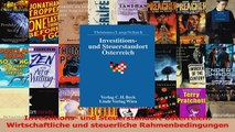 Lesen  Investitions und Steuerstandort Österreich Wirtschaftliche und steuerliche Ebook Frei