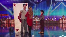 See 11 year old Edward Pinder throw knives at Simon Cowell | Britains Got Talent 2014