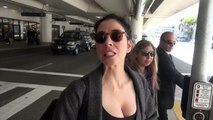 EXCLUSIVE Sarah Silverman Chats At LAX