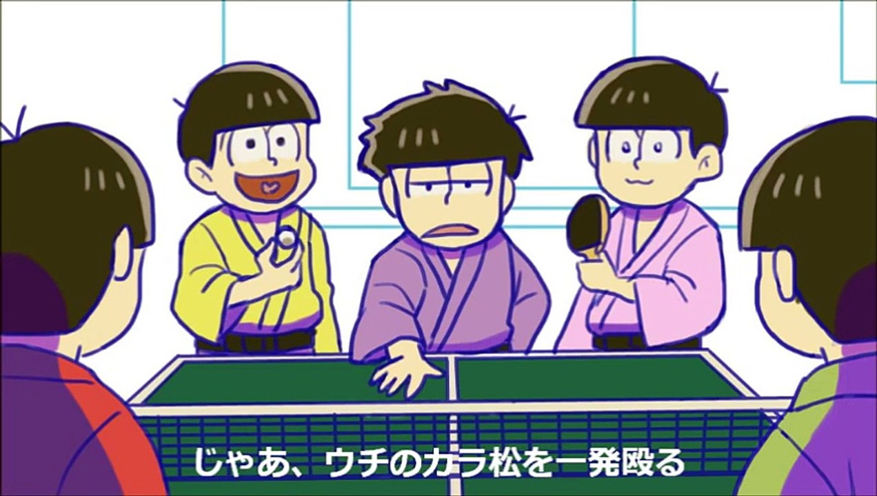 【手描き】男日パロで六つ子と卓球【おそ松さん】