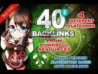 I will build 40 Untapped BACKLINKS From Powerful Resources