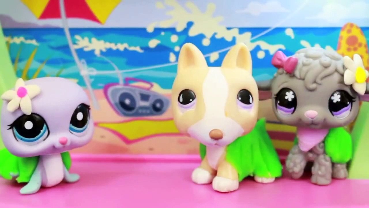 LPS videos LPS go to Hawaii Littlest Pet Shop Dance the Hula Play-Doh Grass Skirts