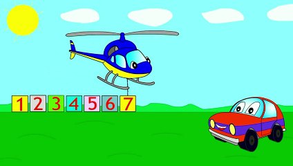Cartoon about Marik the car and a helpful helicopter Marik the car is learning numbers!