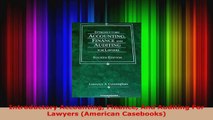 PDF Download  Introductory Accounting Finance And Auditing For Lawyers American Casebooks Download Full Ebook
