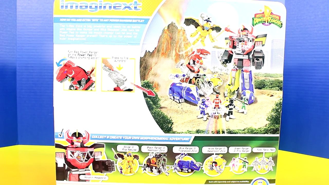 Imaginext Red Ranger & T Rex Zord Battle Rita Repulsa Dinosaur Mighty Morphin Power Ranger