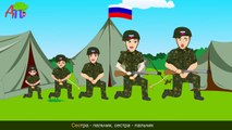 Семья пальчиков-солдатиков | Soldier Finger Family in Russian