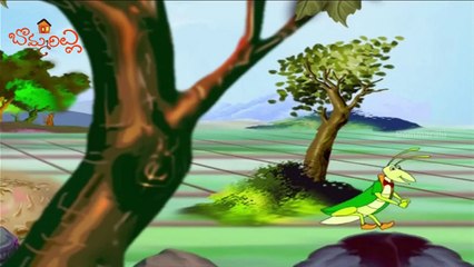 Ant and the Grasshopper Moral Stories for Children | Story for kids | Telugu Animated Shor