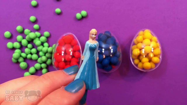 Learn Colors Dippin Dots Play Doh Surprise Eggs Disney Frozen Minnie Mouse Peppa Pig Surprise Toys