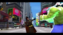 HULK & BATMAN with Custom Lightning McQueen Cars in Batman Mobile Pixar Disney