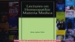 Lectures on Homeopathic Materia Medica