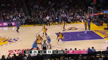 Kobe Bryant's Fastbreak Slam - Thunder vs Lakers - December 23, 2015 - NBA 2015-16 Season