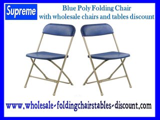 Blue Poly Folding Chair with wholesale-foldingchairstables-discount