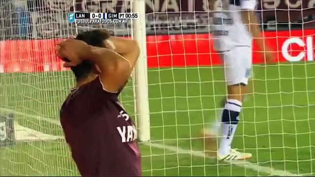 Acosta lo tuvo en el arranque. Lanús 0 - Gimnasia 0. Liguilla Pre-Sudamericana 2015. FPT.