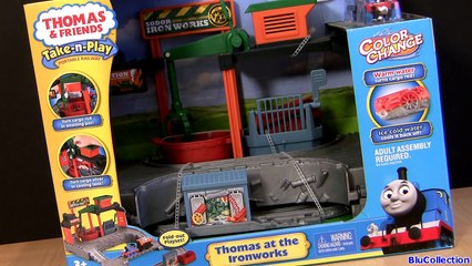 Thomas At the Ironworks Color Changers Playset Take n Play Collection Thomas & Friends Tra
