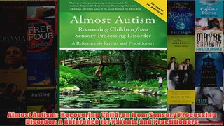 Almost Autism  Recovering Children from Sensory Processing Disorder A Reference for