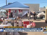 Homeless veterans camp closed down