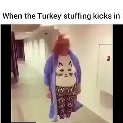 When the turkey stuffing kicks in funny video (subscribe) ☺️