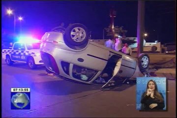 Auto se accidentó en el norte de Guayaquil