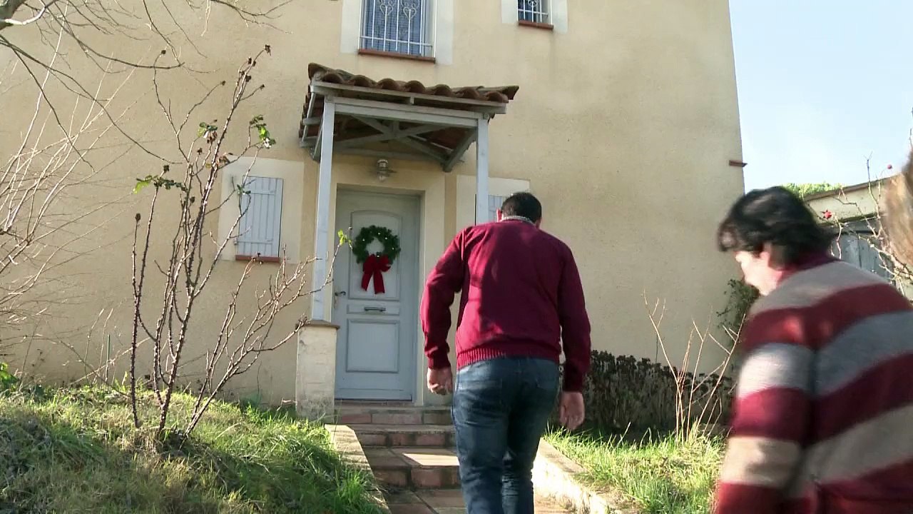 Weihnachten für irakische flüchtlingsfamilie in frankreich