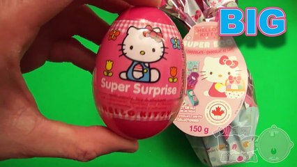Hello Kitty Surprise Eggs Learn Sizes from Smallest to Biggest!