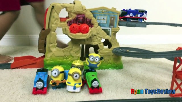 Thomas and Friends Trackmaster Volcano Drop Unboxing Playtime with Minions Ryan ToysReview
