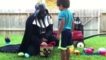 SURPRISE TOYS CHALLENGE Star Wars Darth Vader vs Ryan ToysReview Easter Egg Hunt Water Bal