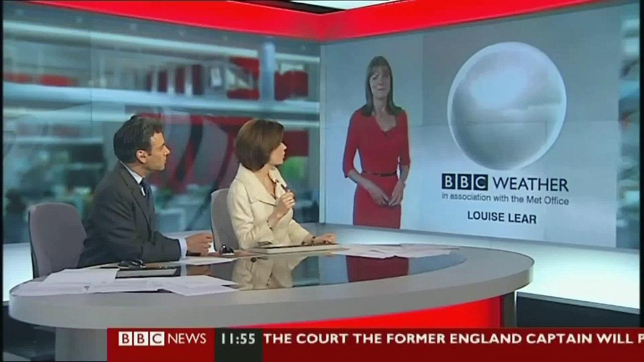 LOUISE LEAR: Persephone : BBC Weather 09 July 2012 Red Dress Goddess