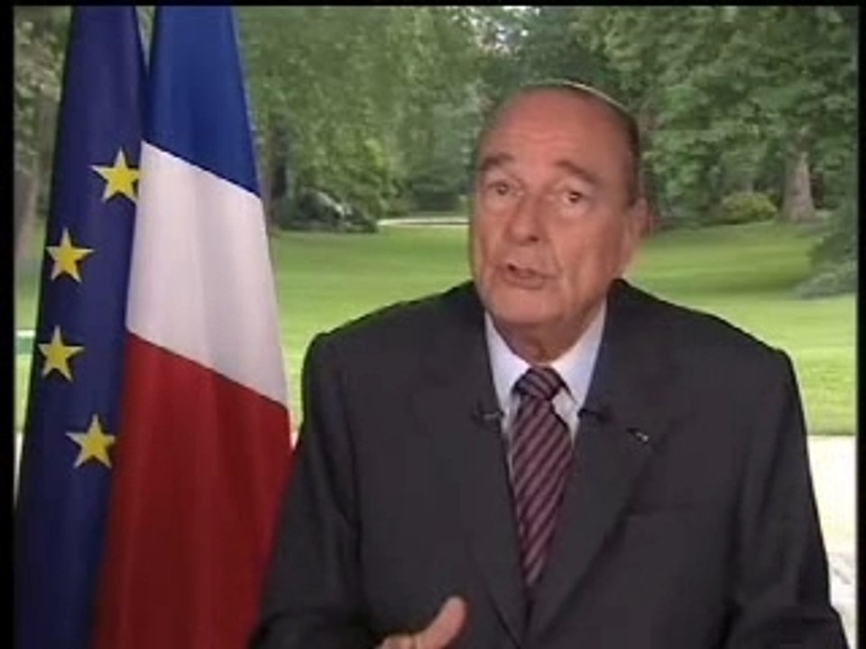 Allocution du Président Chirac
