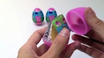 Chocolate 4 Peppa Pig Surprise Eggs Unboxing - Kidstvsongs Toy Review Kinder Joy