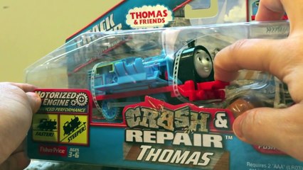 Crash & Repair Thomas the train motorized Trackmaster train review unbox play