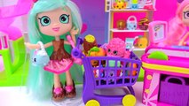 Shoppies Doll Peppa Mint Shops at Small Mart Shopkins Season 4 12 Pack Petkins Unboxing Vi