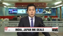 India， Japan sign deal on nuclear cooperation， bullet train construction nn아베， 인