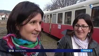 En Auvergne, le père Noël prend le train