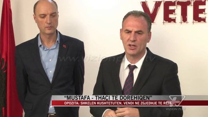 Mustafa - Thaçi të dorëhiqen - News, Lajme - Vizion Plus