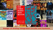 PDF Download  Design of Analog Integrated Circuits and Systems PDF Online
