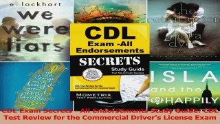 PDF Download  CDL Exam Secrets  All Endorsements Study Guide CDL Test Review for the Commercial PDF Online