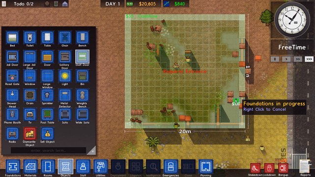 Let's Play Prison Architect Episode I - Forestry Rush