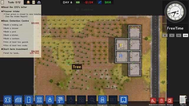Let's Play Prison Architect Episode III - Forestry Rush