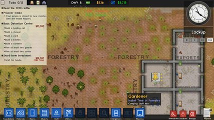 Let's Play Prison Architect Episode IV - Forestry Rush