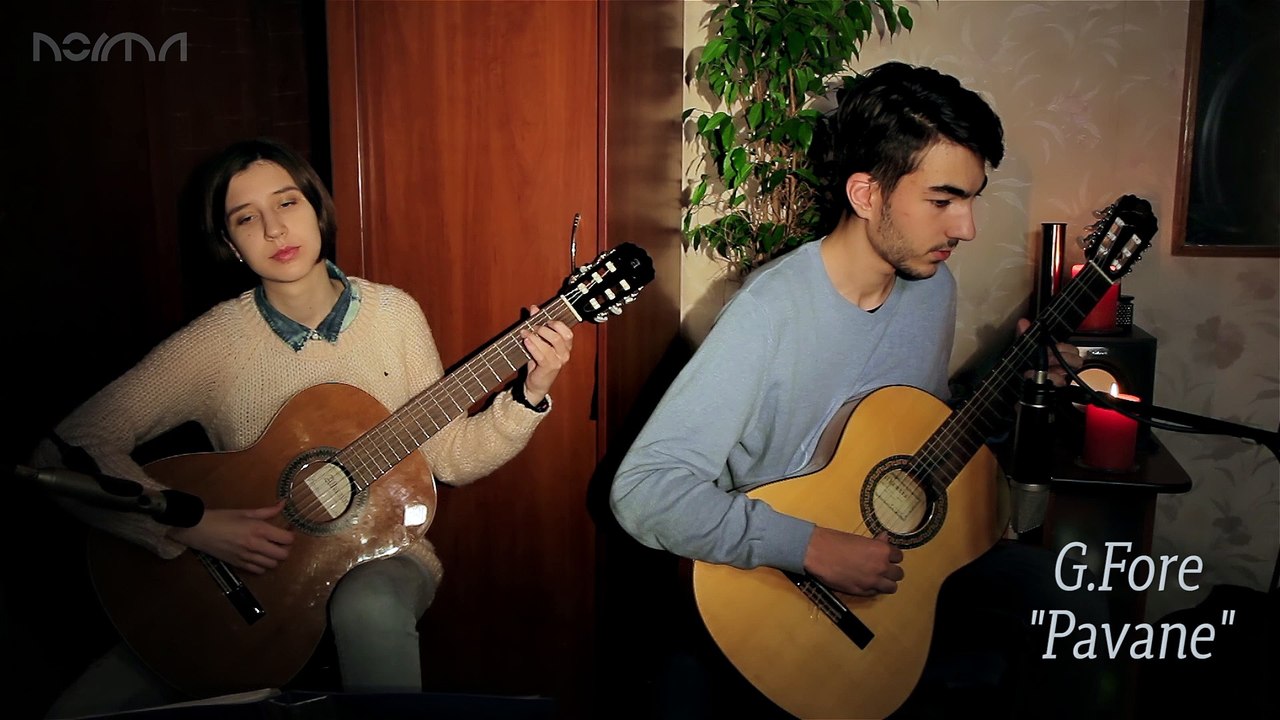 Уроки гитары Харьков- G Fore Pavane и J Cardoso Milonga (Максим и Соня)