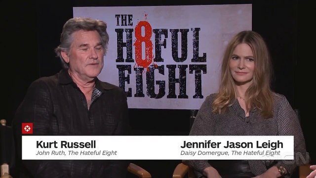 The Hateful Eight Kurt Russell and Jennifer Jason Leigh Interview