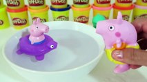 play dough Peppa Pig Bath Squirters Toys Featuring Peppa Pig, George, Mr. Dinosaur and Play-Doh!