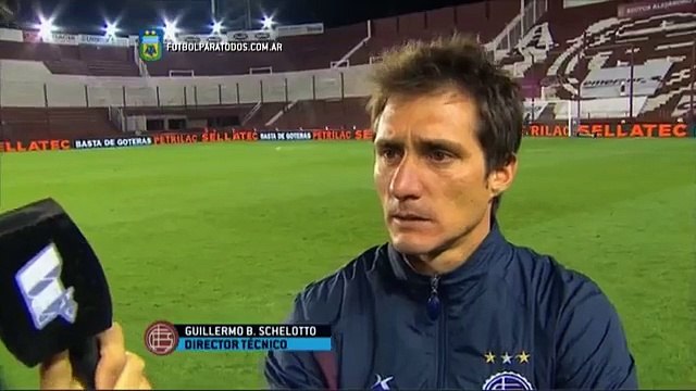 Schelotto: La victoria fue merecida . Lanús 1 - Gimnasia 0. Liguilla Pre-Sudamericana 2015. FPT.