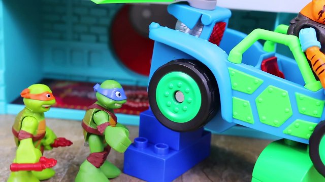 Teenage Mutant Ninja Turtles Patrol Buggy Racer Leo Tracks Tiger Claw and Newtralizer Steals Car